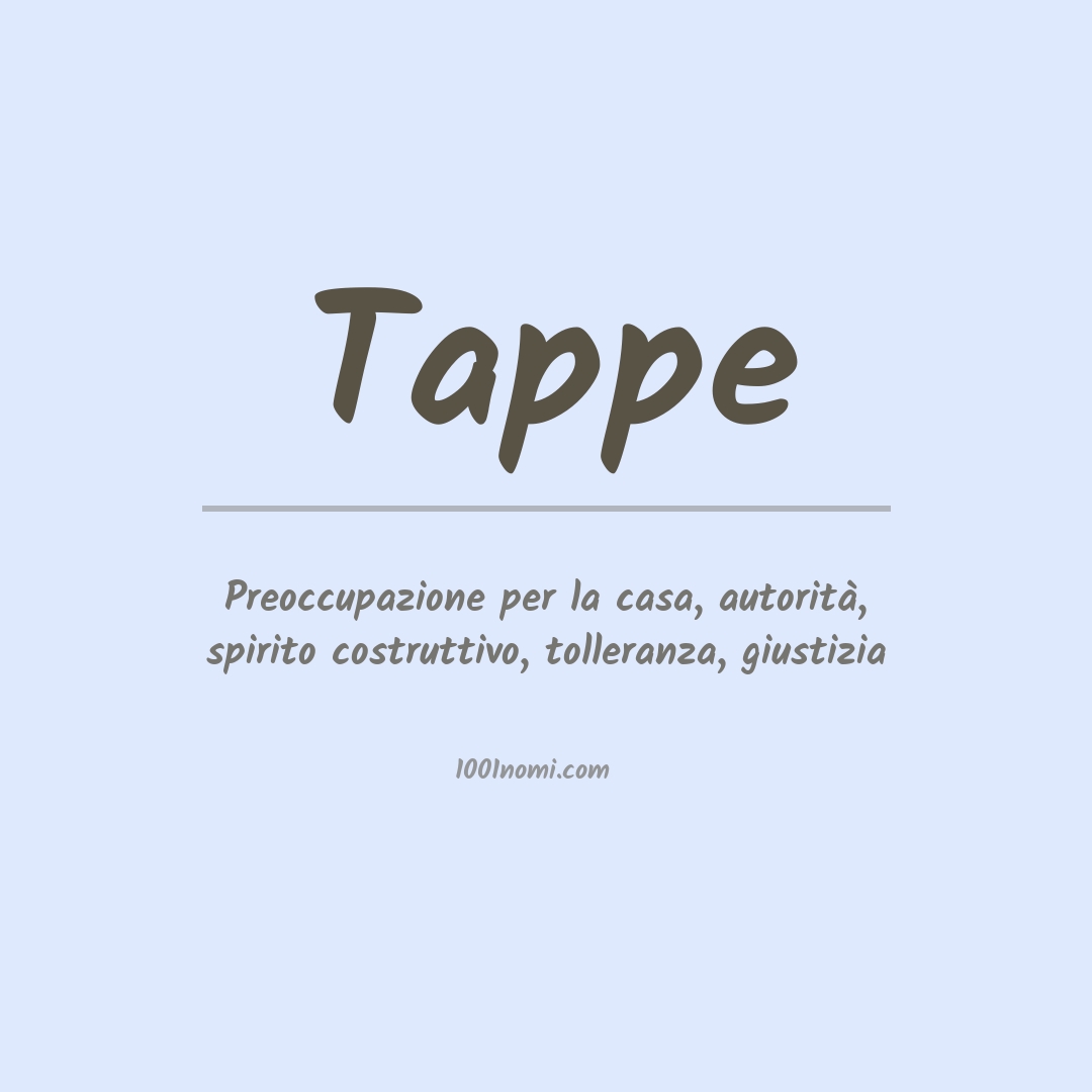 Significato del nome Tappe