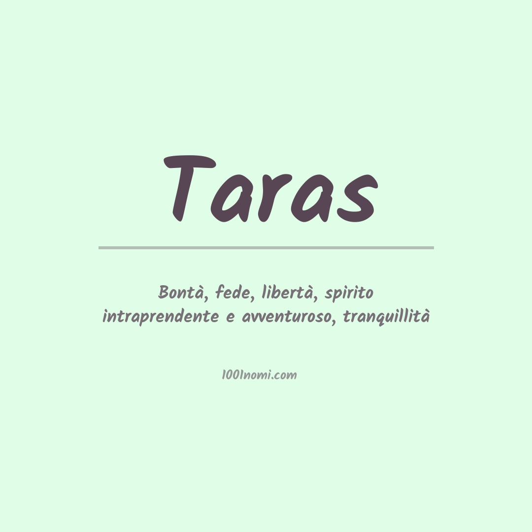 Significato del nome Taras
