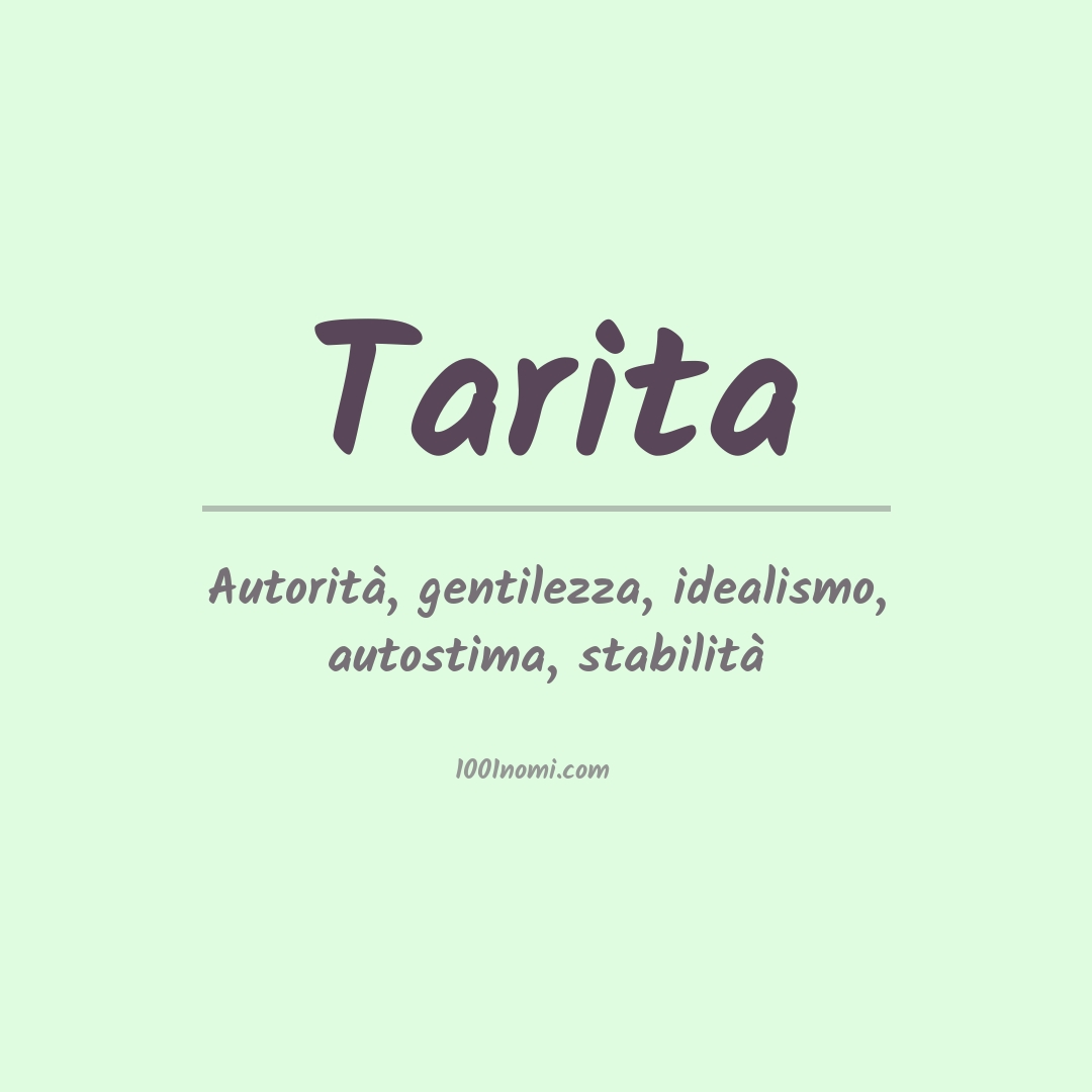 Significato del nome Tarita