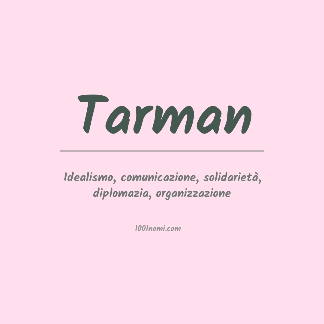 Significato del nome Tarman