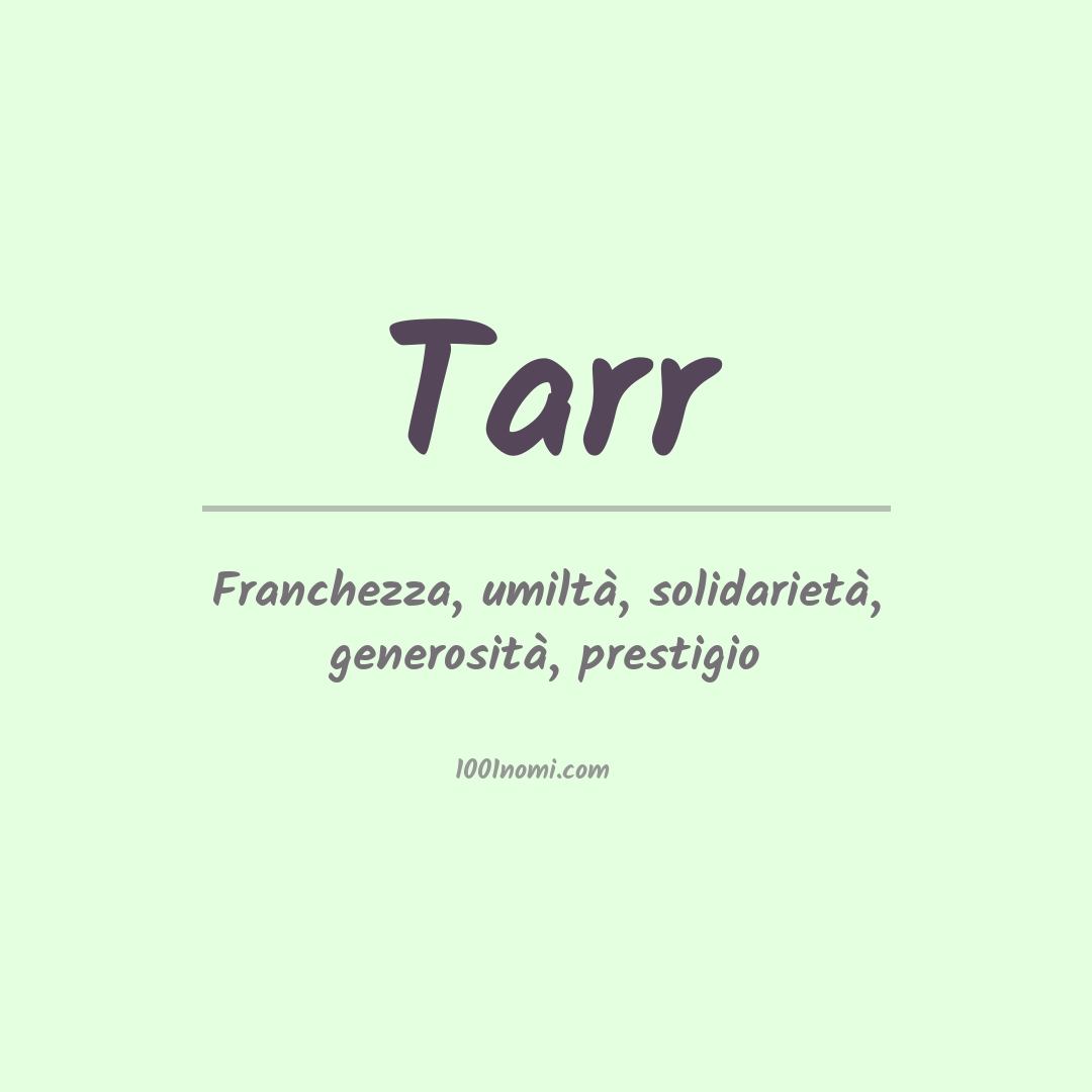 Significato del nome Tarr