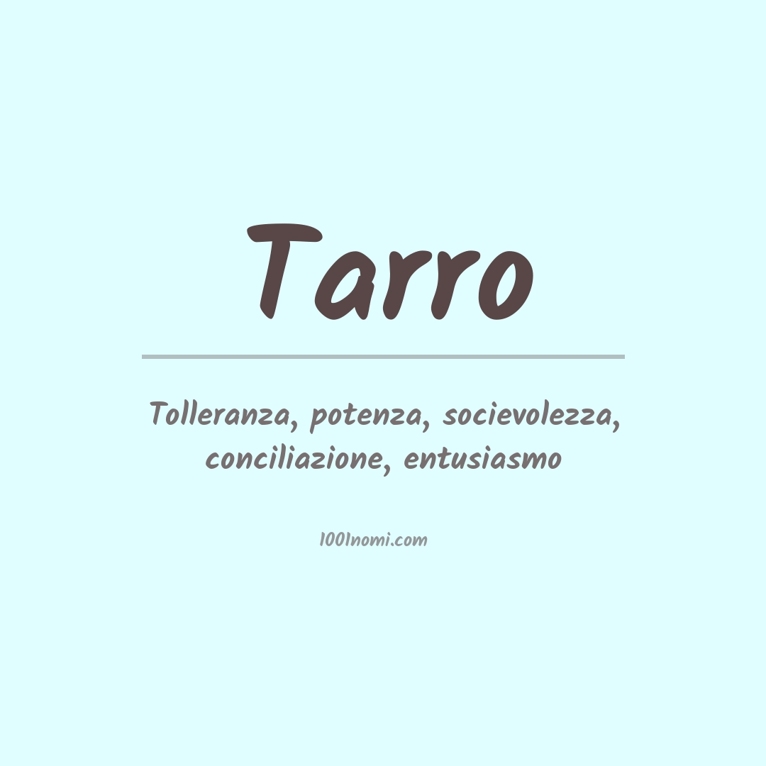 Significato del nome Tarro
