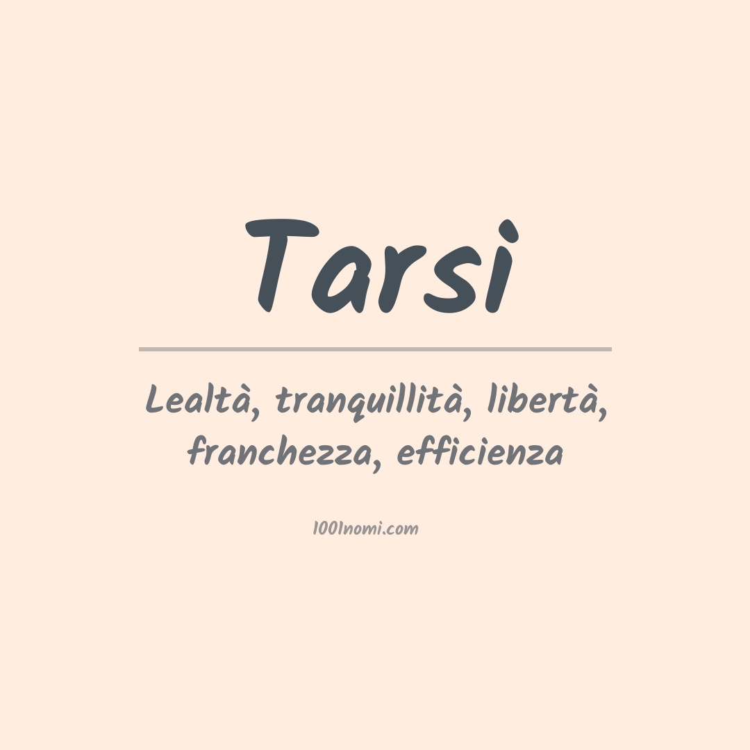 Significato del nome Tarsi