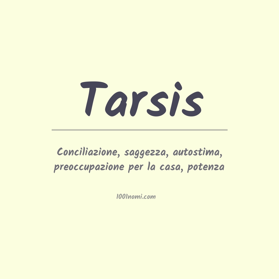 Significato del nome Tarsis