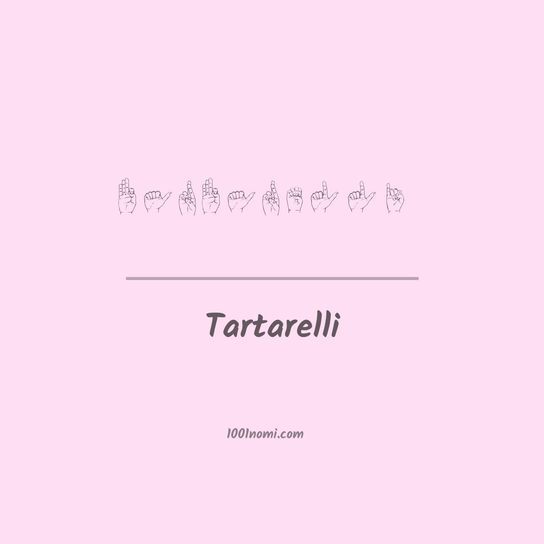 Tartarelli nella lingua dei segni