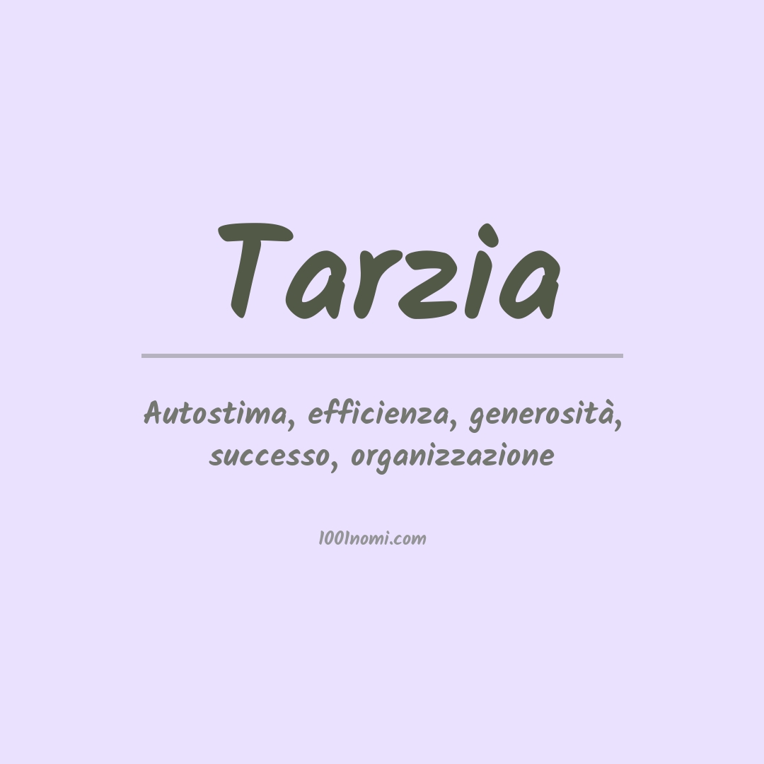 Significato del nome Tarzia