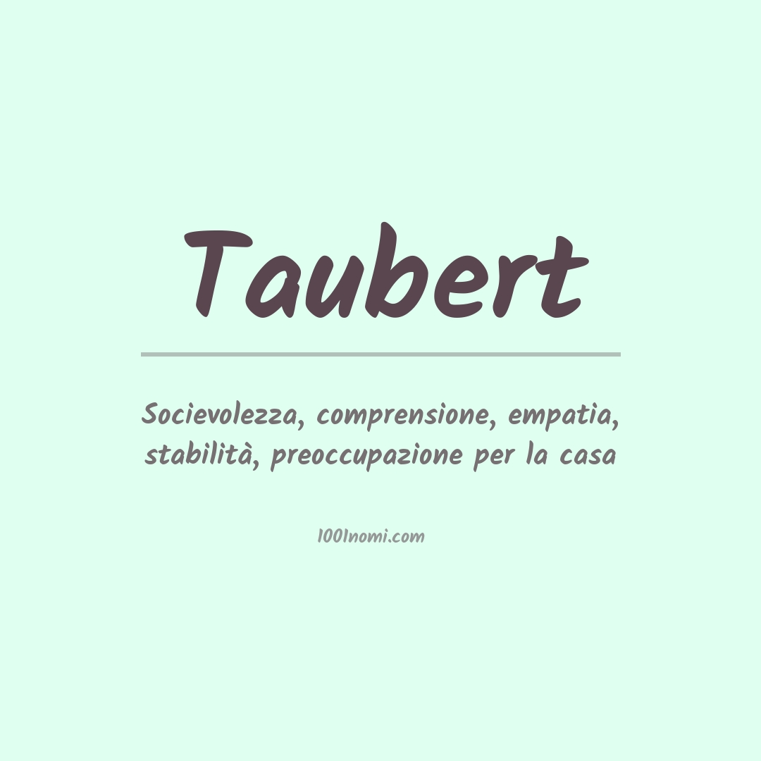 Significato del nome Taubert