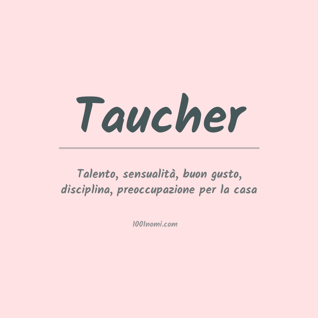 Significato del nome Taucher