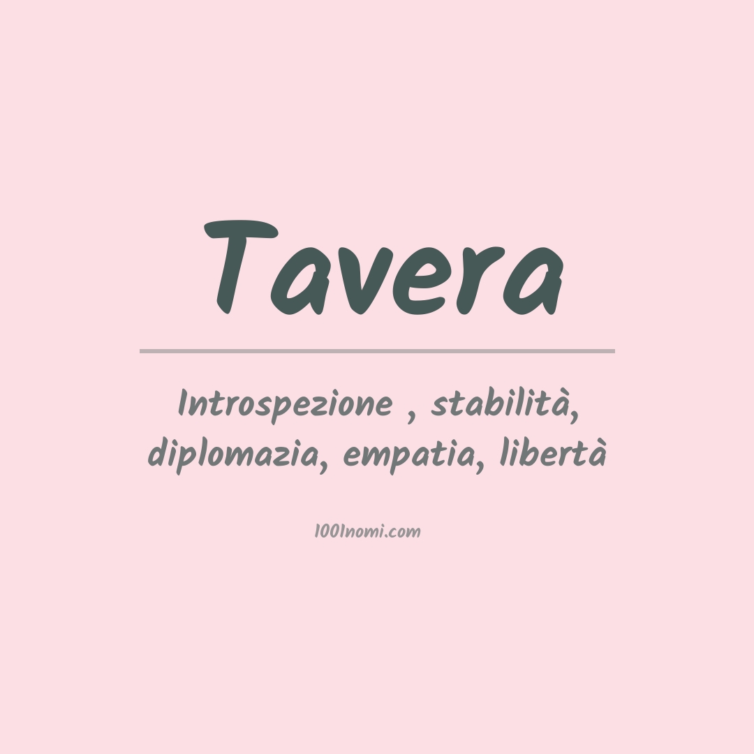 Significato del nome Tavera