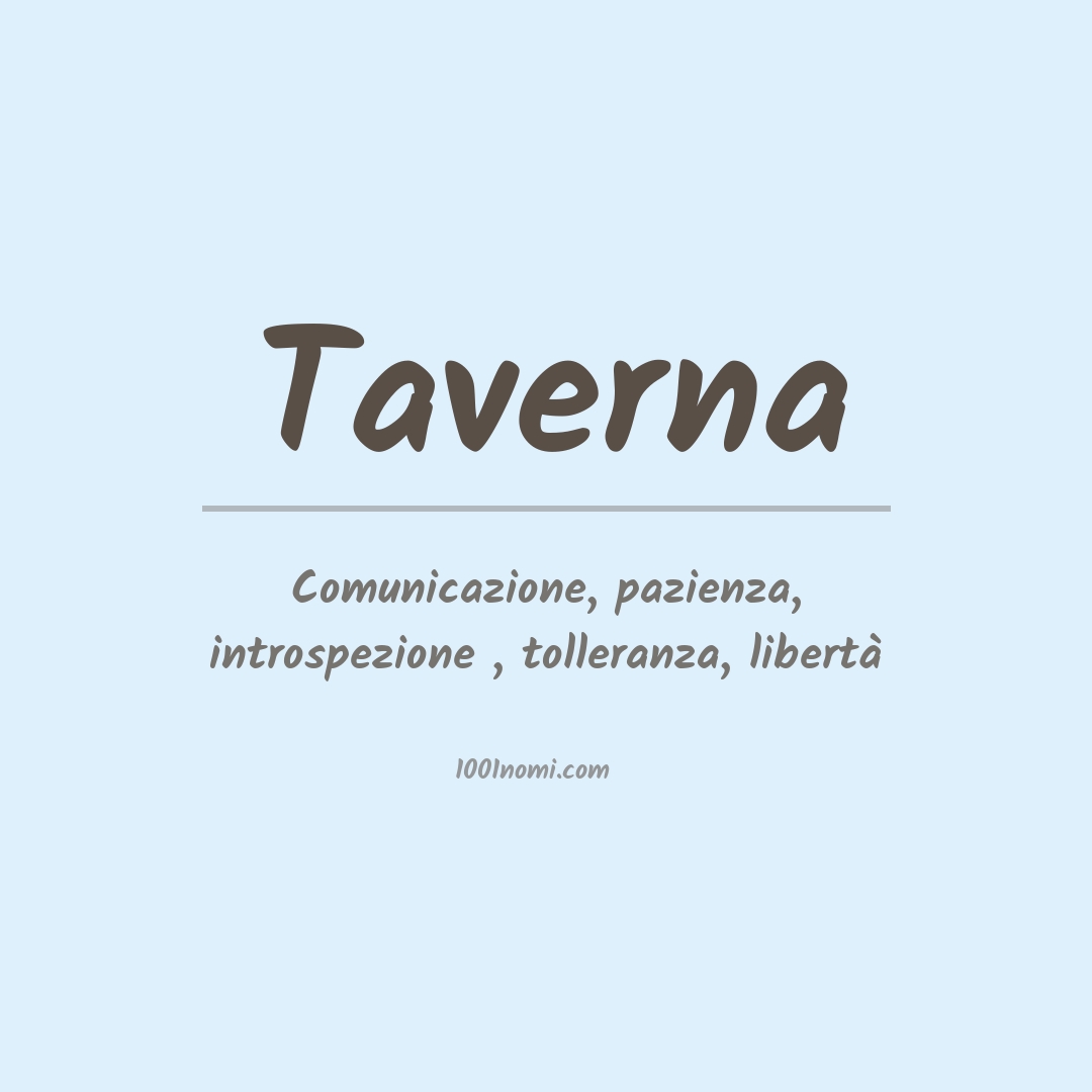 Significato del nome Taverna