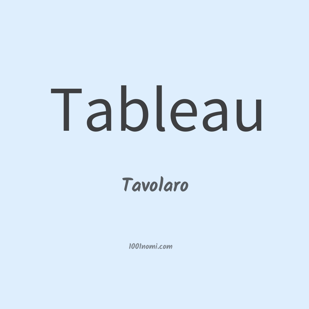 Tavolaro in cinese Tavolaro in cinese