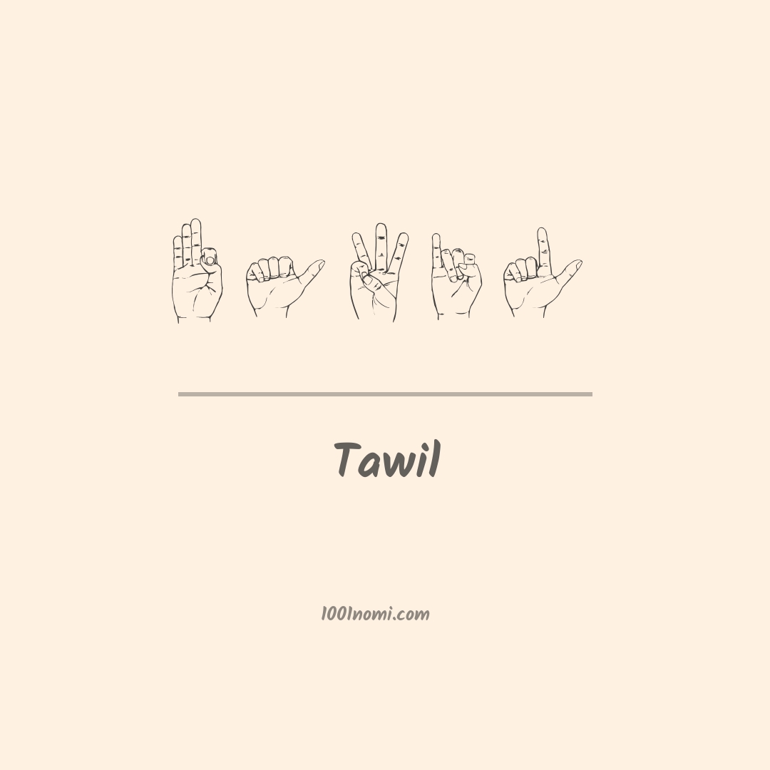 Tawil nella lingua dei segni