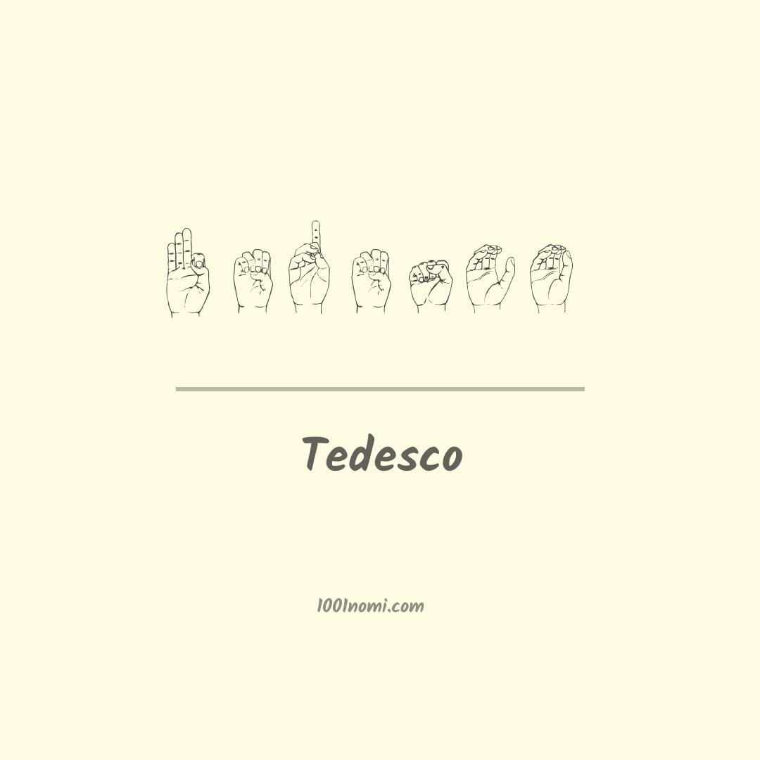 Tedesco nella lingua dei segni Tedesco nella lingua dei segni