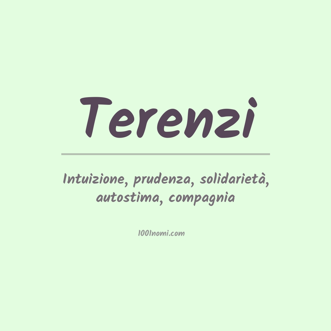 Significato del nome Terenzi