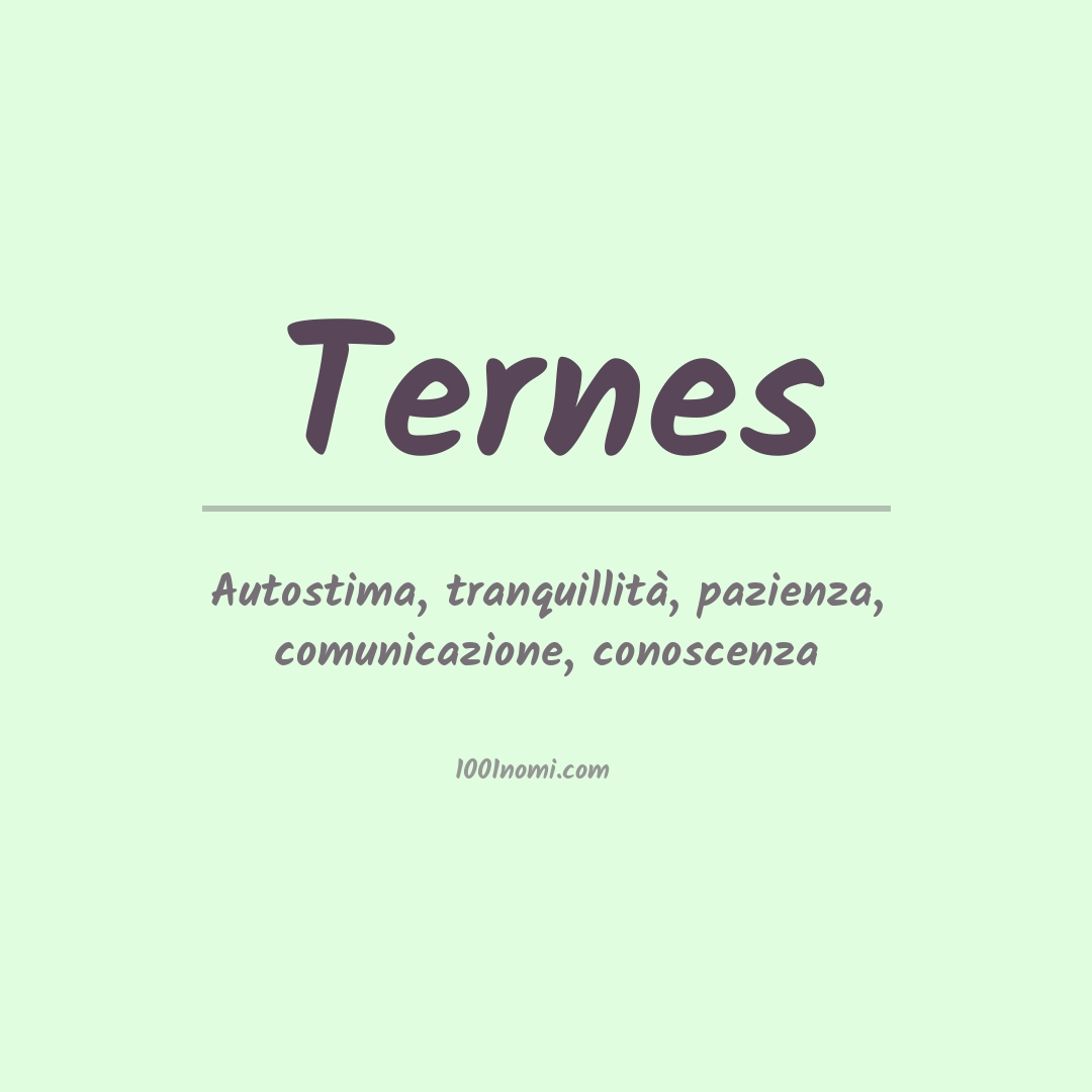 Significato del nome Ternes Significato del nome Ternes