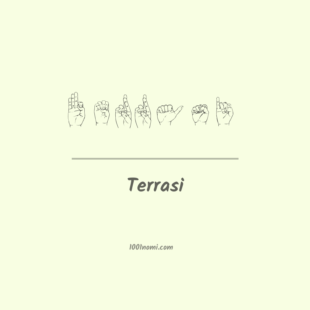 Terrasi nella lingua dei segni Terrasi nella lingua dei segni