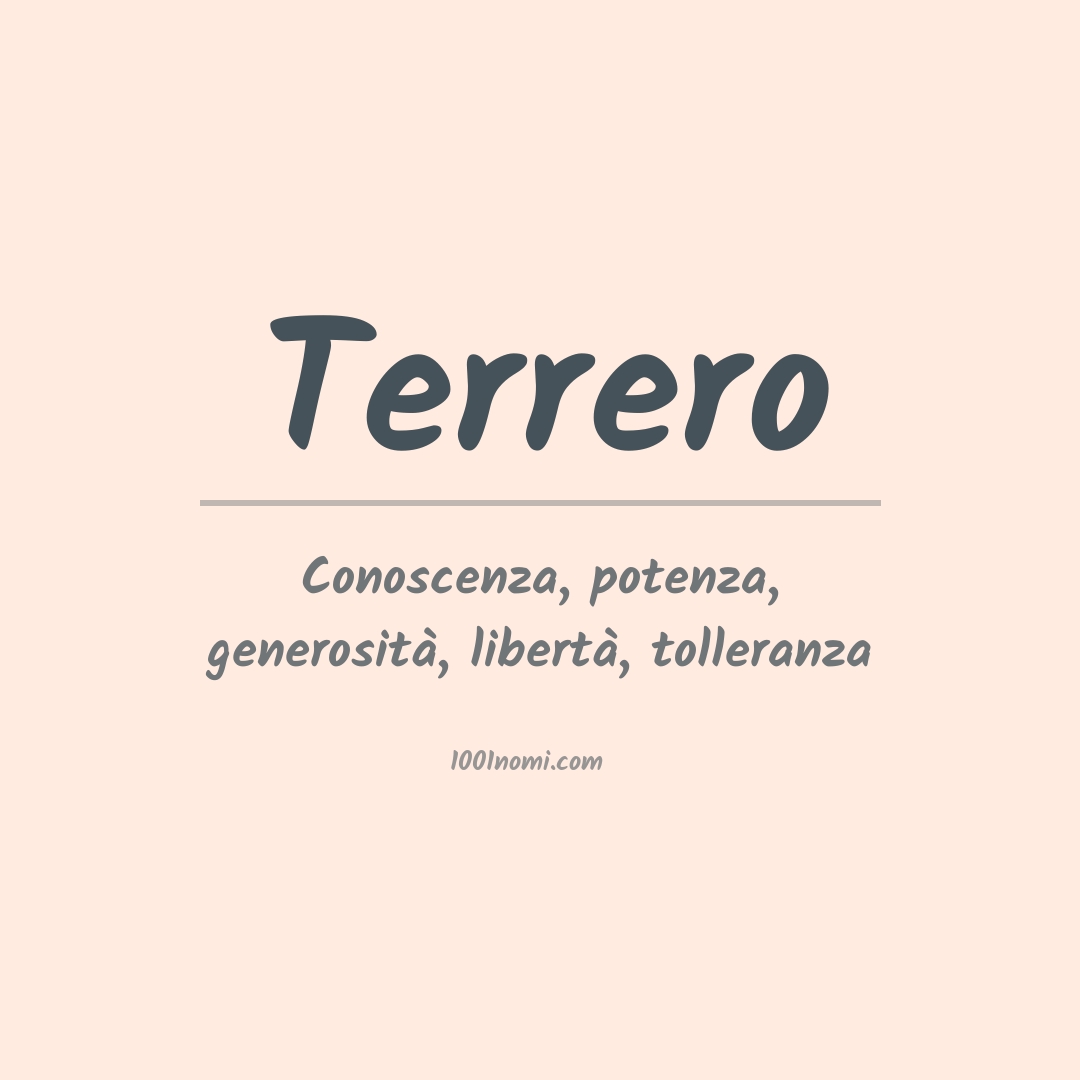 Significato del nome Terrero