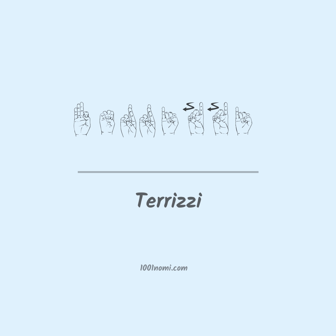 Terrizzi nella lingua dei segni