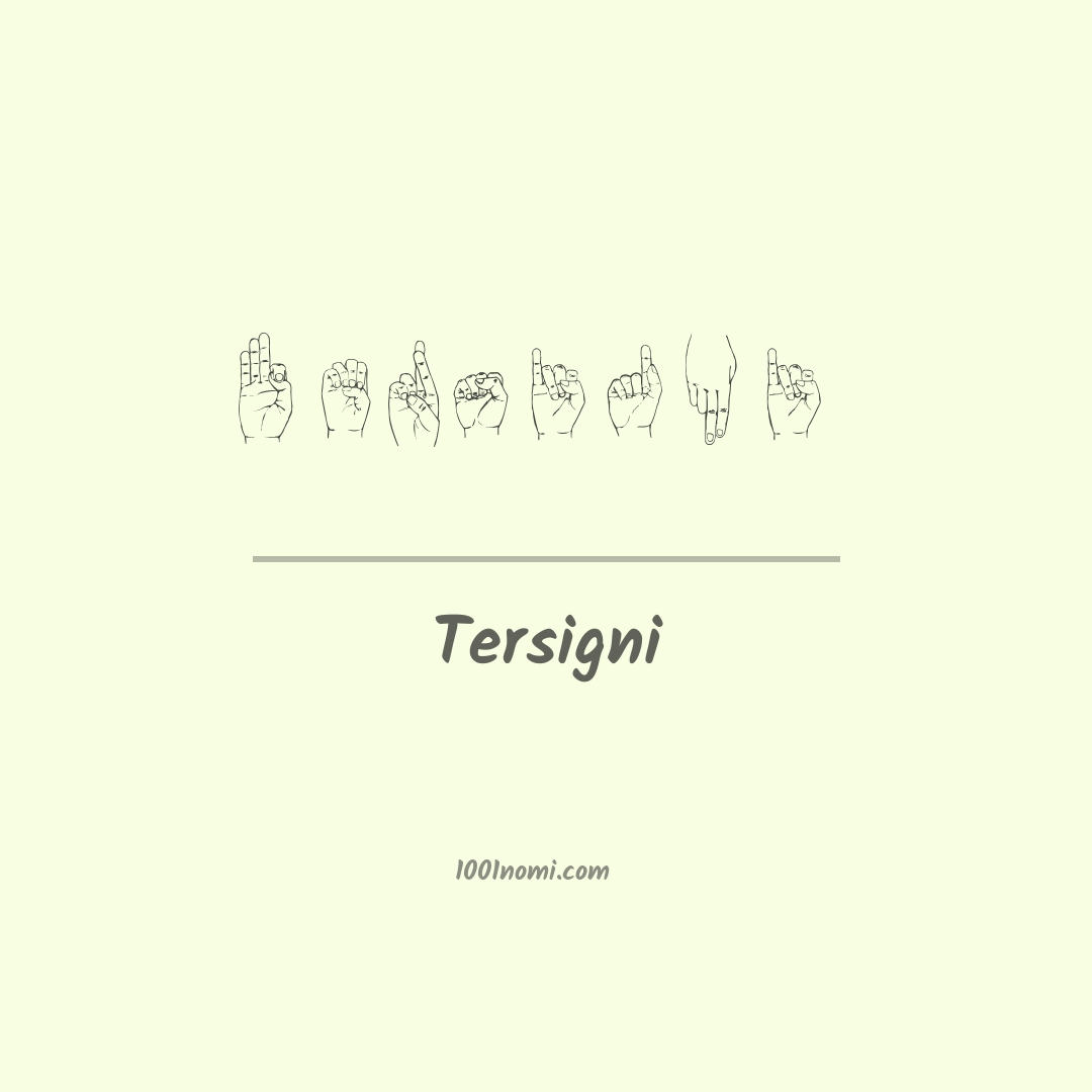 Tersigni nella lingua dei segni