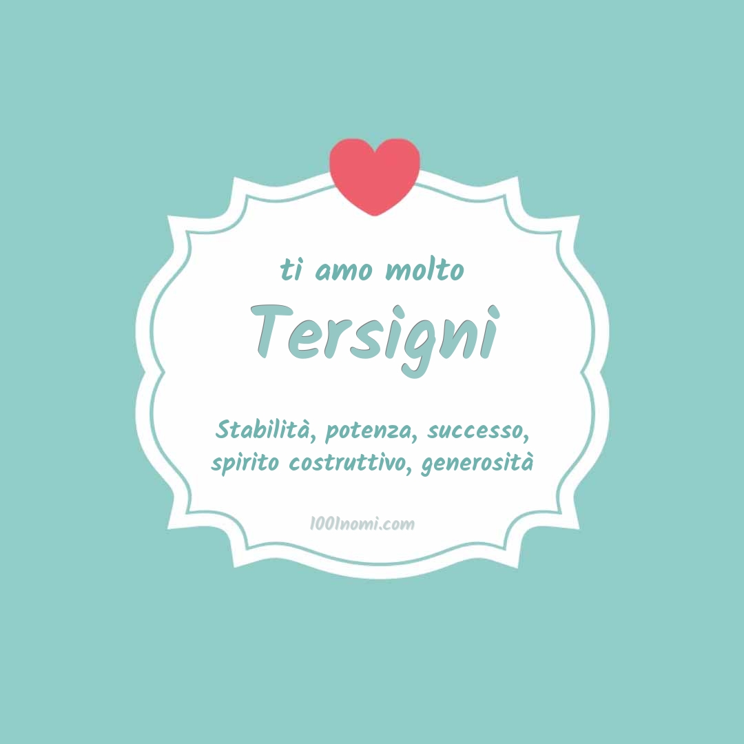 Ti amo molto Tersigni