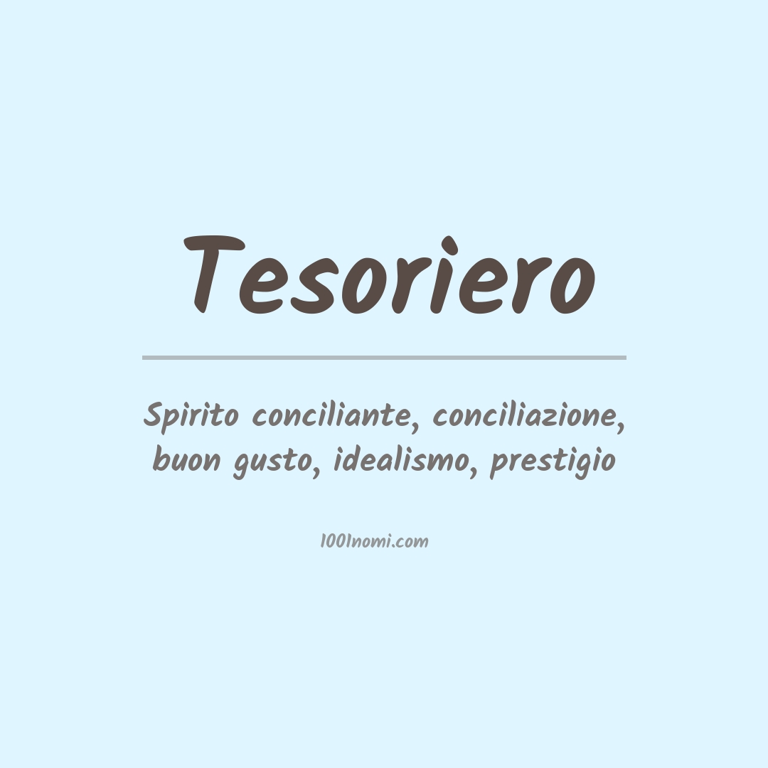 Significato del nome Tesoriero