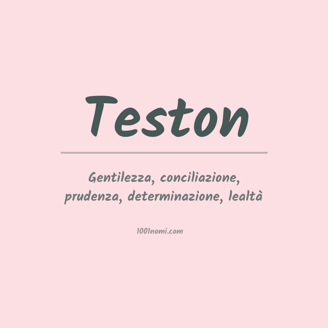 Significato del nome Teston