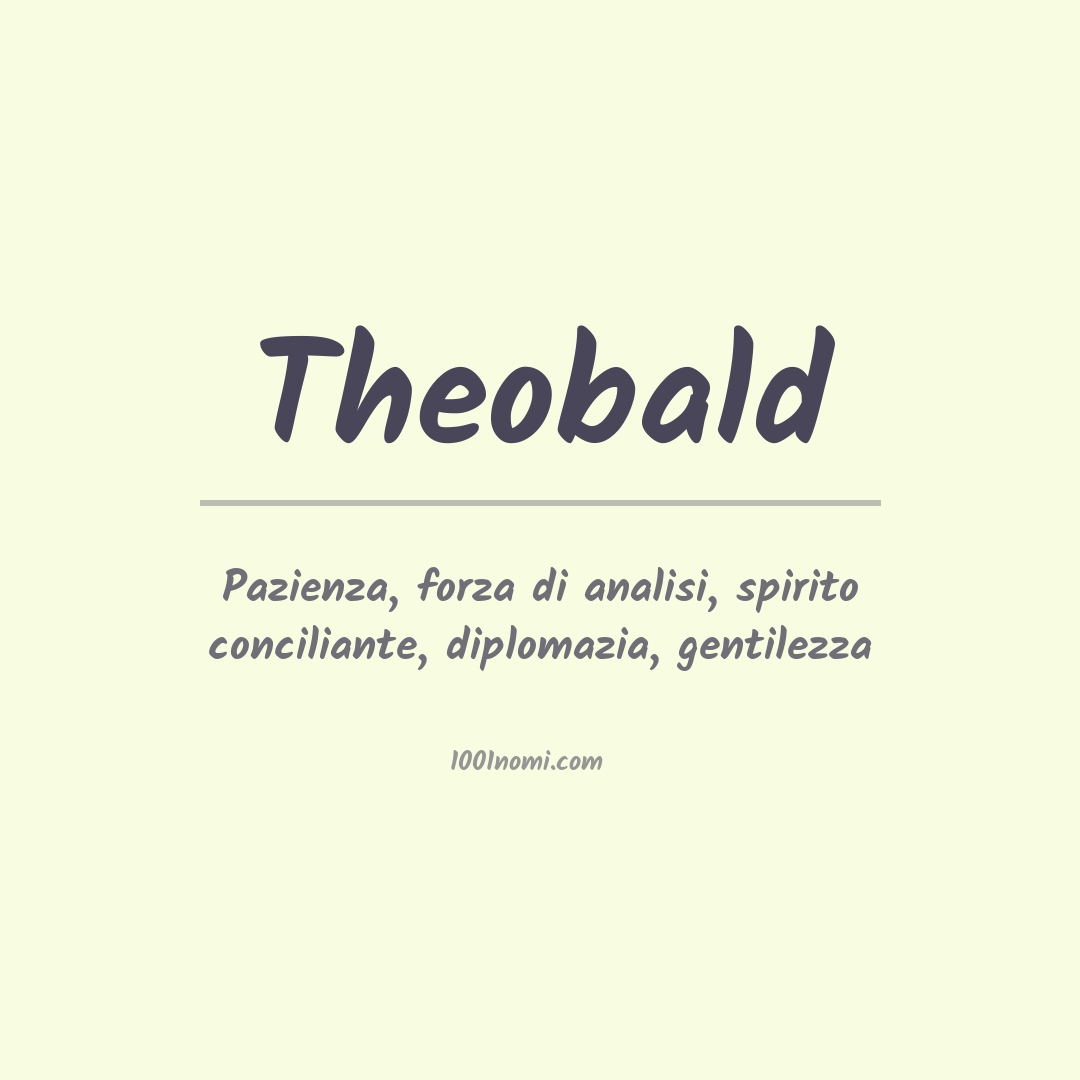 Significato del nome Theobald