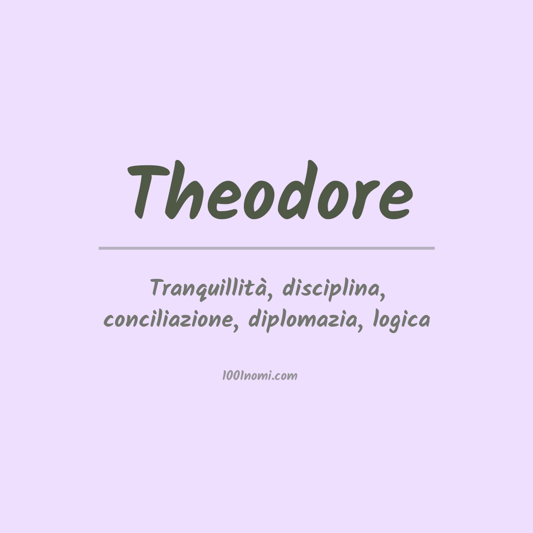 Significato del nome Theodore