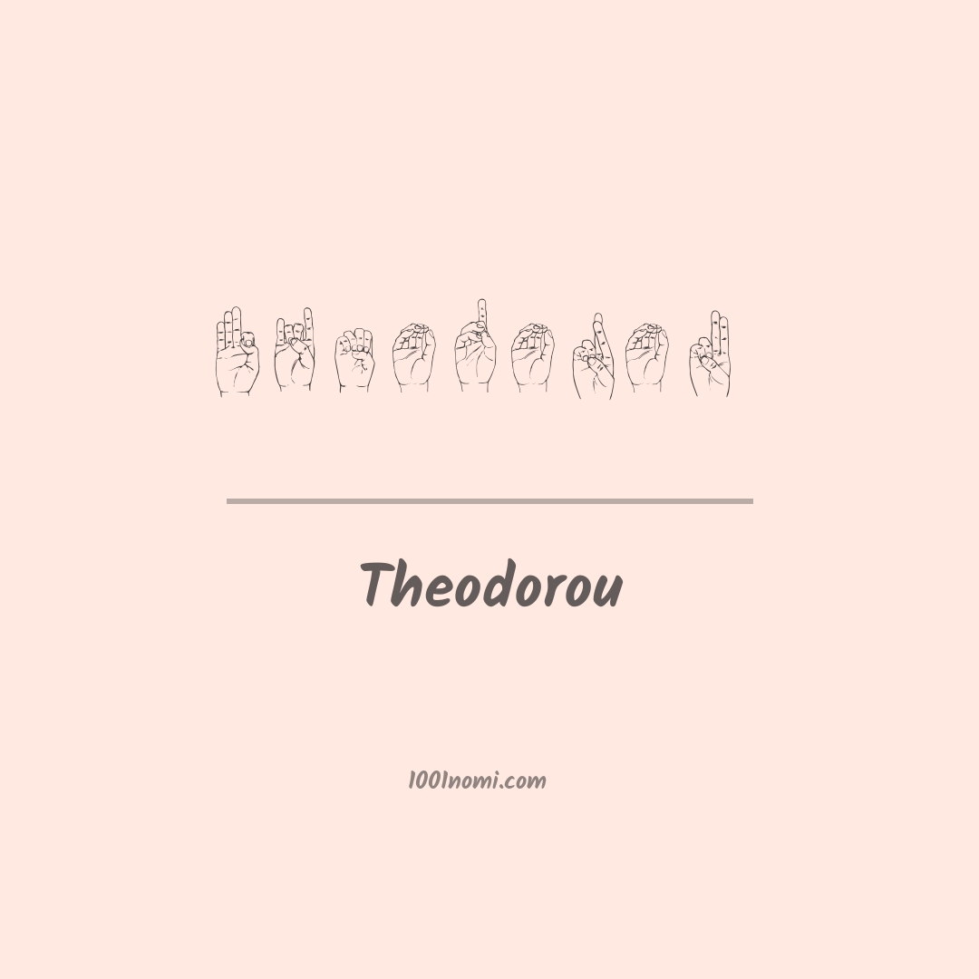 Theodorou nella lingua dei segni