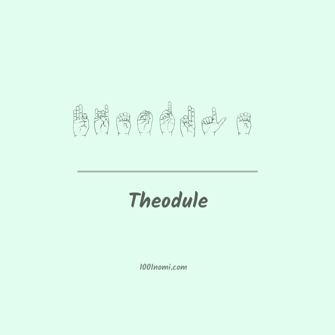 Theodule nella lingua dei segni Theodule nella lingua dei segni