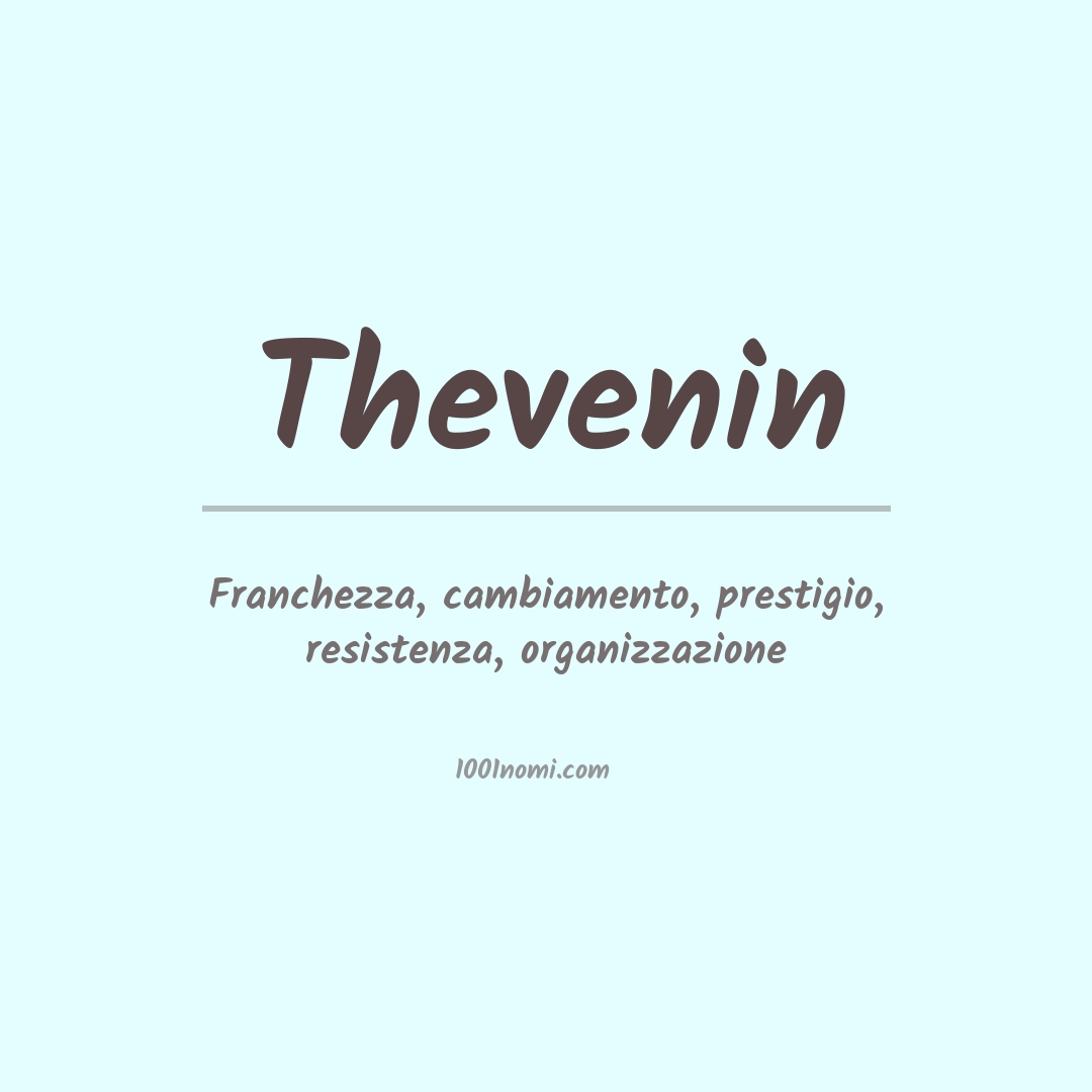 Significato del nome Thevenin Significato del nome Thevenin