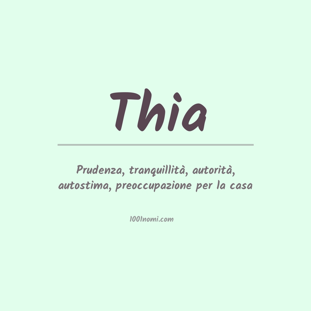 Significato del nome Thia Significato del nome Thia