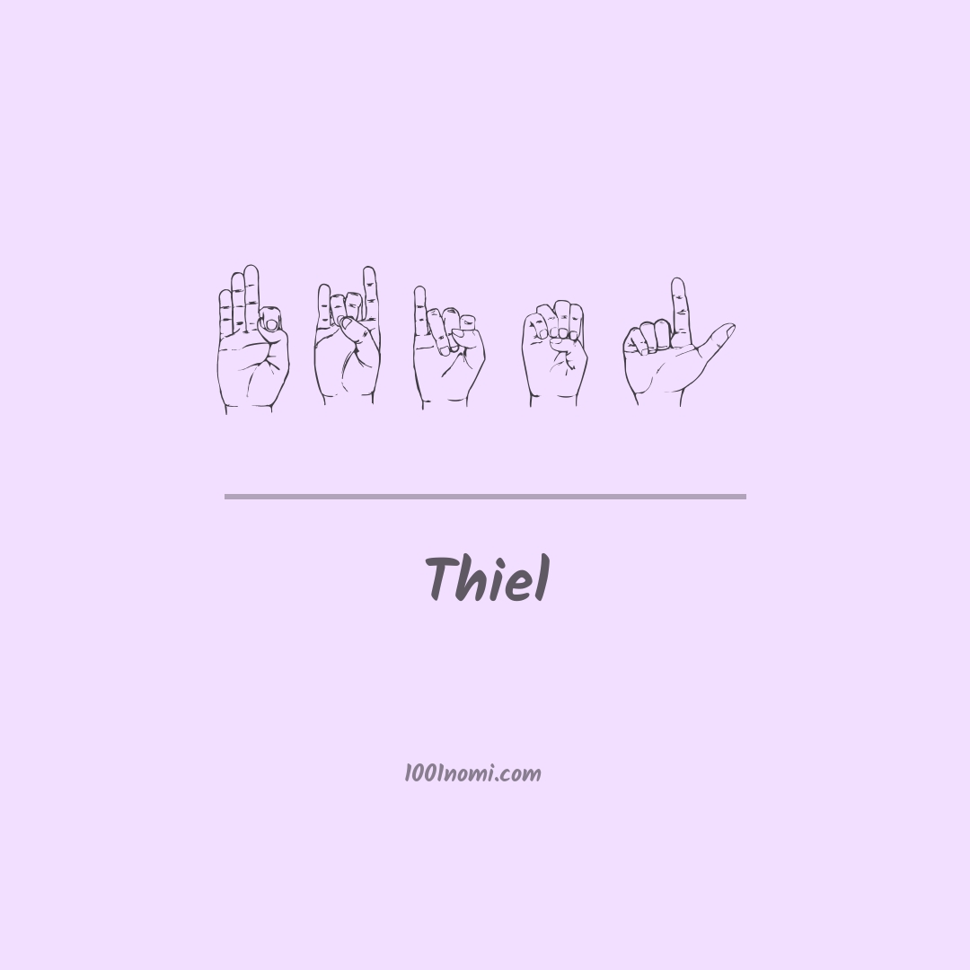 Thiel nella lingua dei segni