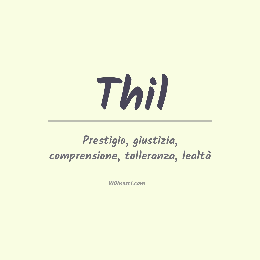Significato del nome Thil