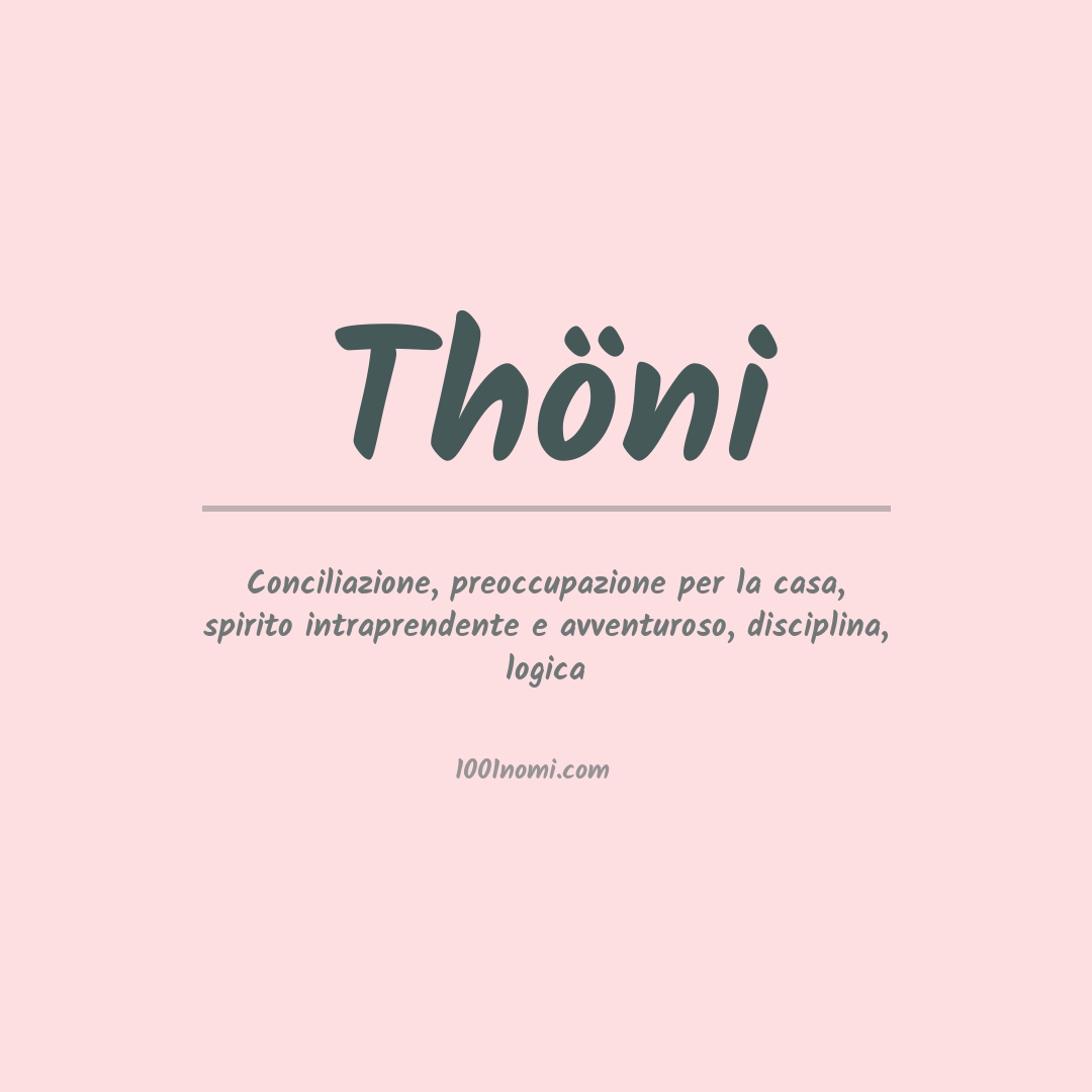 Significato del nome Thöni