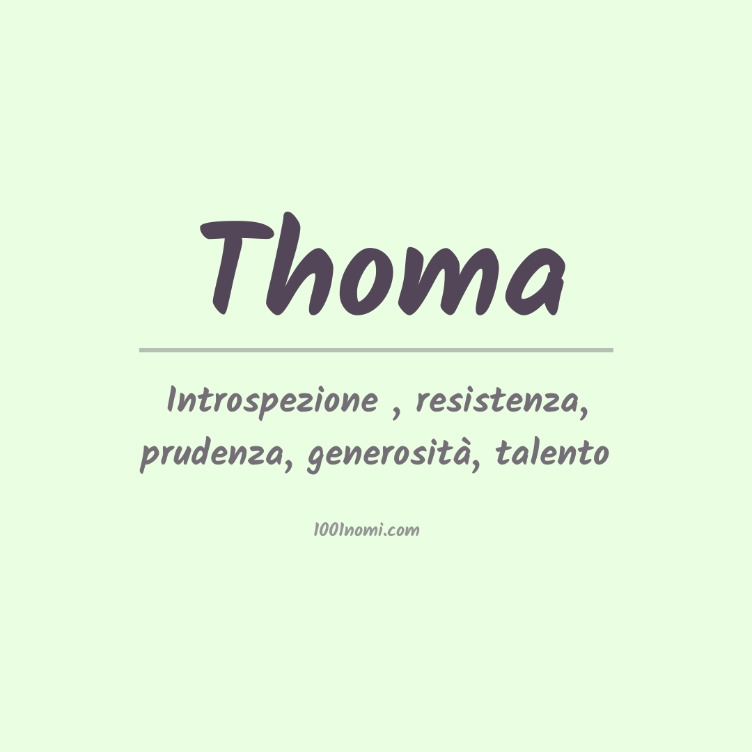 Significato del nome Thoma