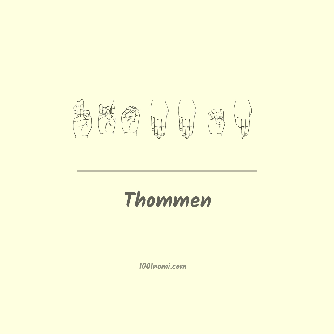 Thommen nella lingua dei segni