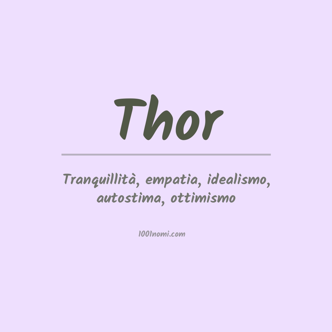 Significato del nome Thor