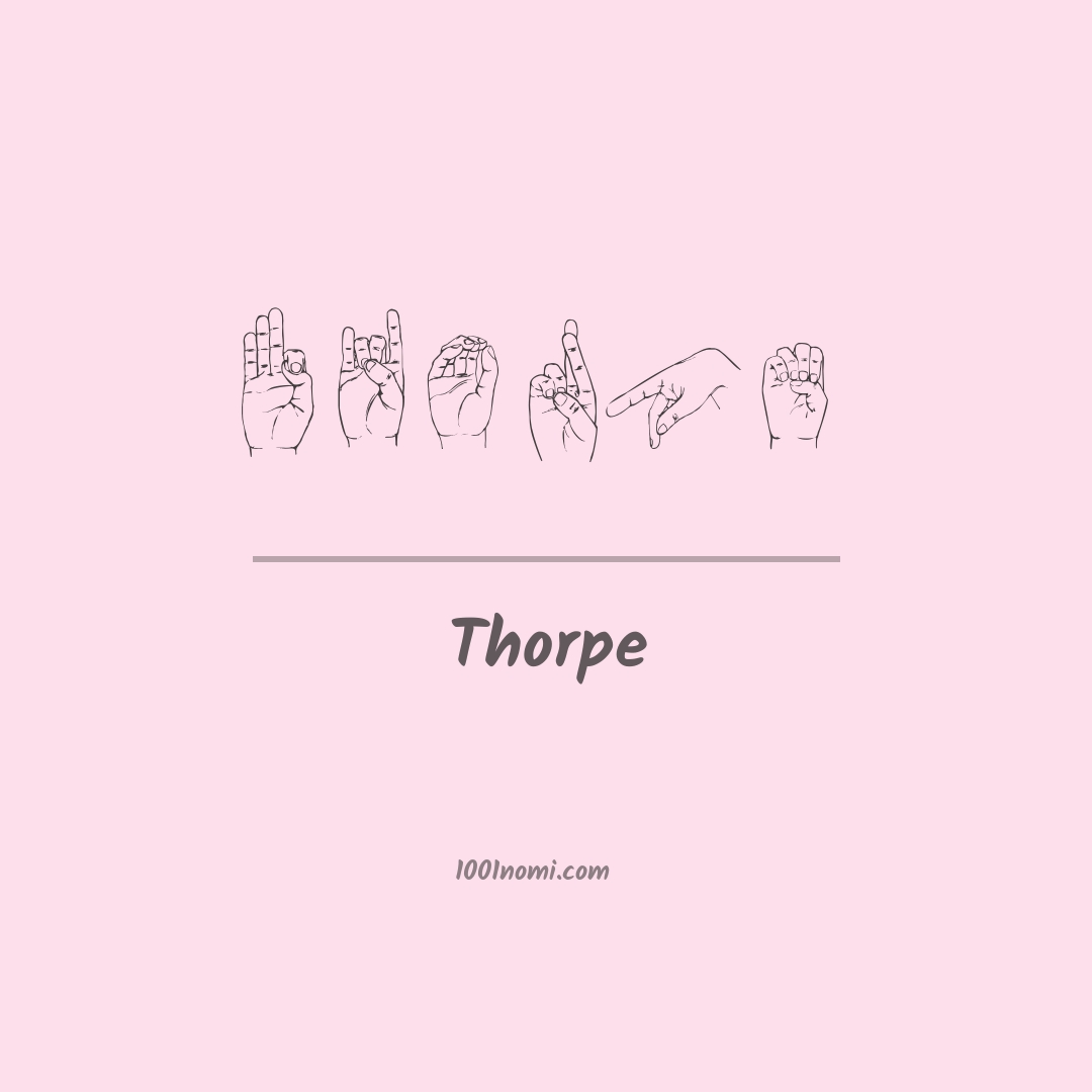 Thorpe nella lingua dei segni Thorpe nella lingua dei segni
