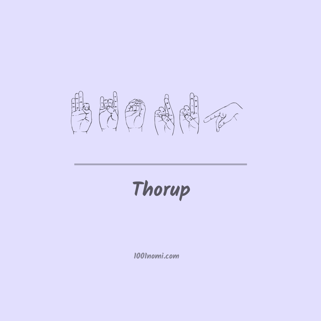 Thorup nella lingua dei segni Thorup nella lingua dei segni