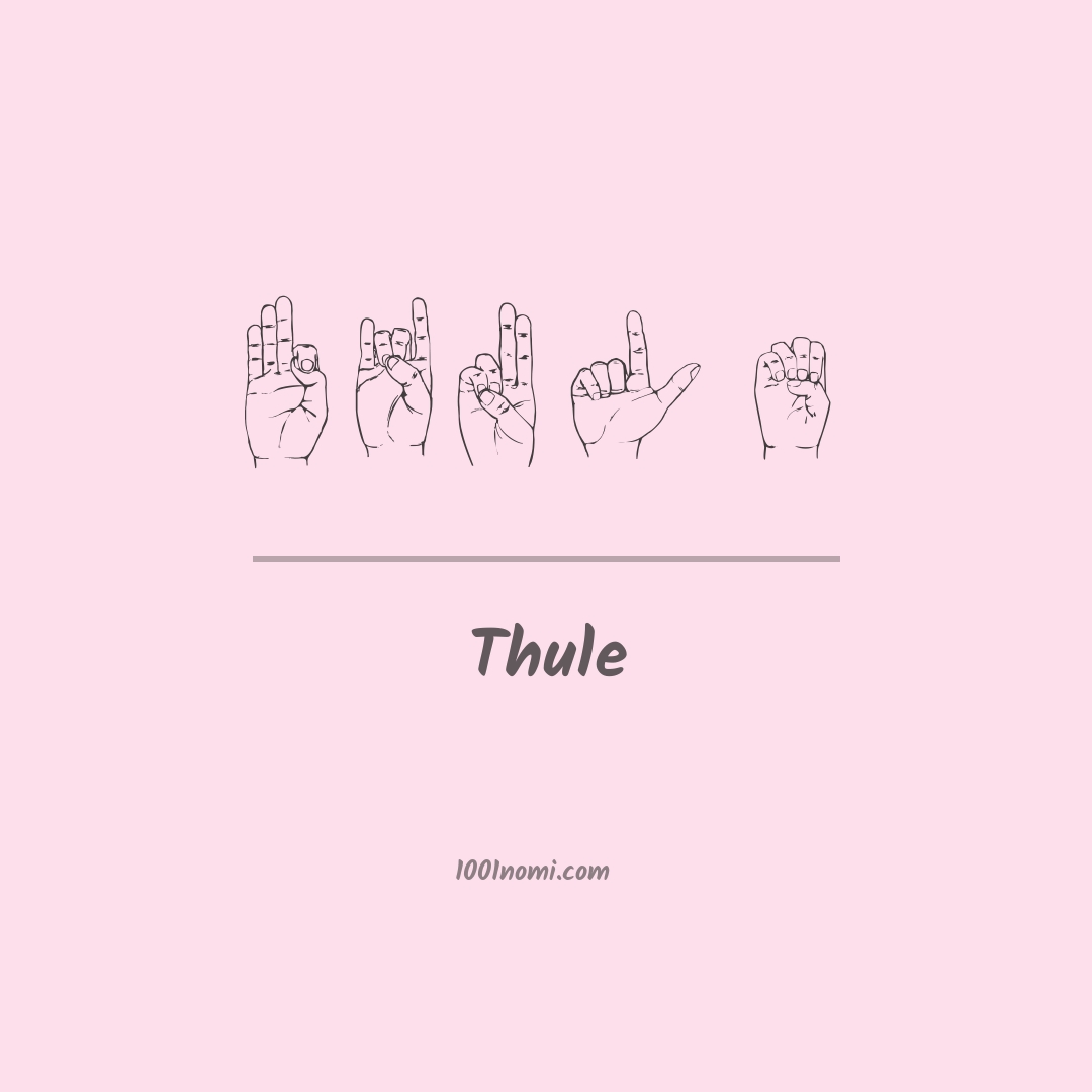 Thule nella lingua dei segni