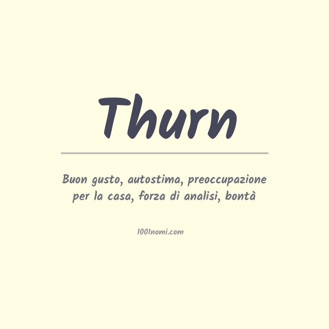 Significato del nome Thurn