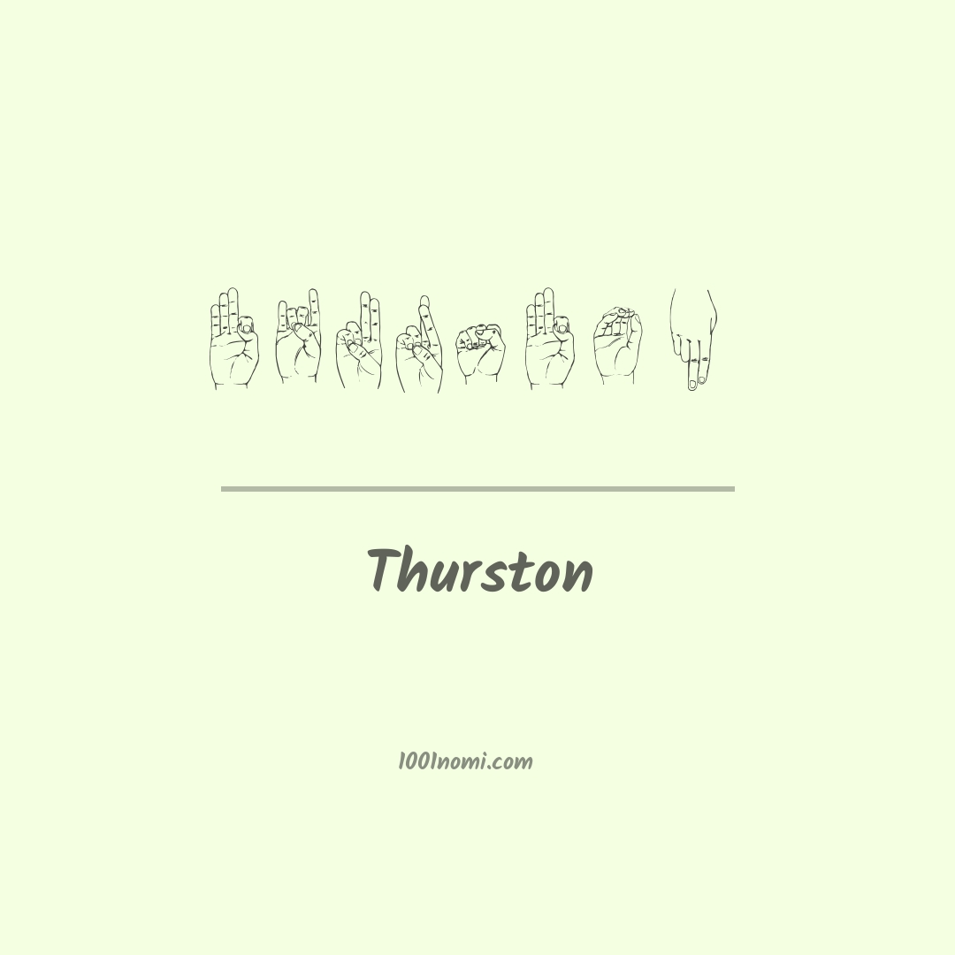 Thurston nella lingua dei segni