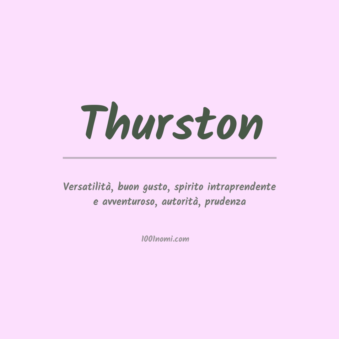 Significato del nome Thurston