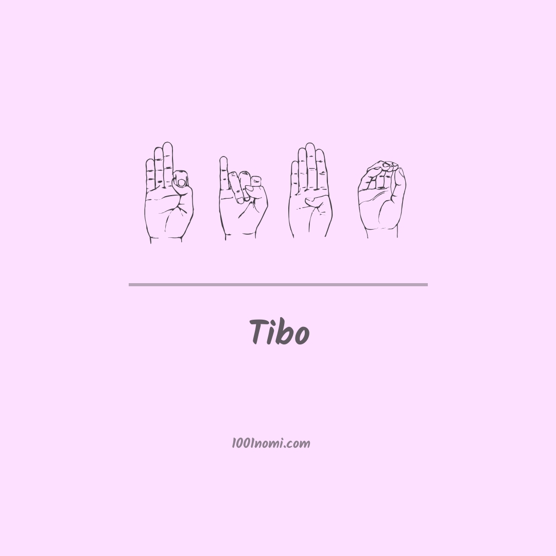 Tibo nella lingua dei segni