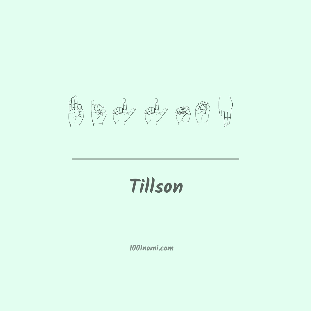 Tillson nella lingua dei segni Tillson nella lingua dei segni
