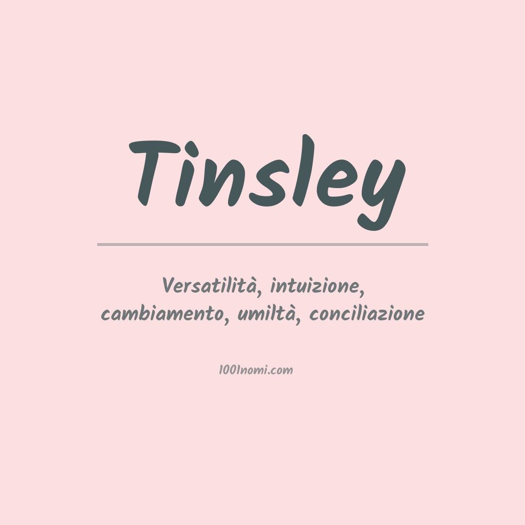 Significato del nome Tinsley