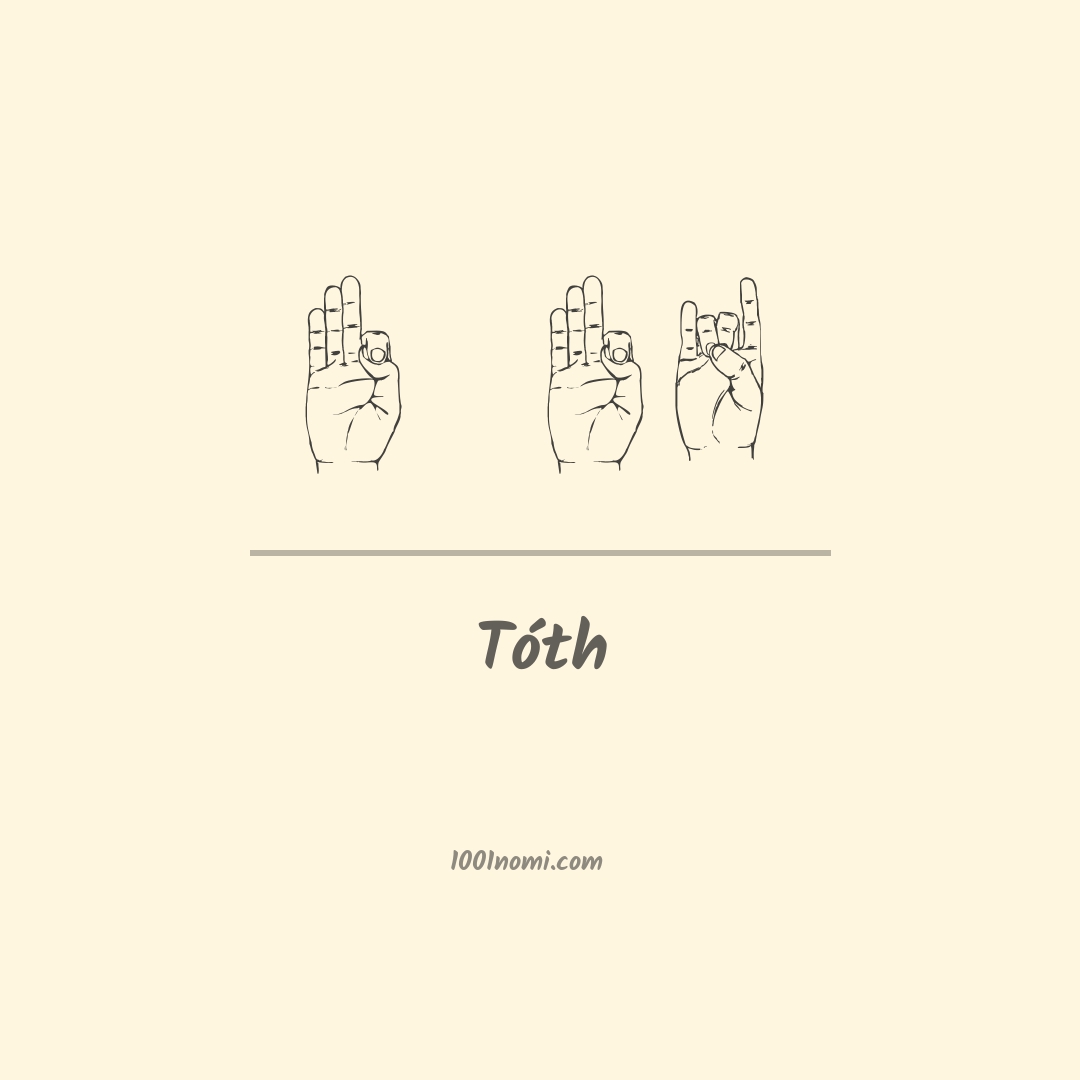 Tóth nella lingua dei segni