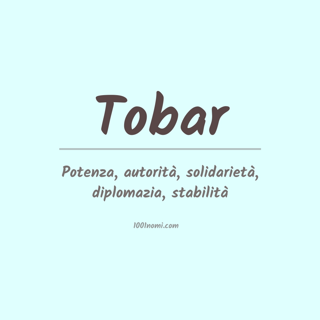 Significato del nome Tobar