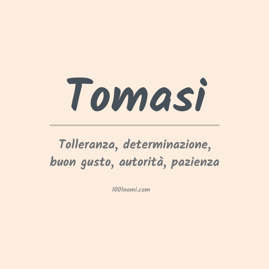 Significato del nome Tomasi